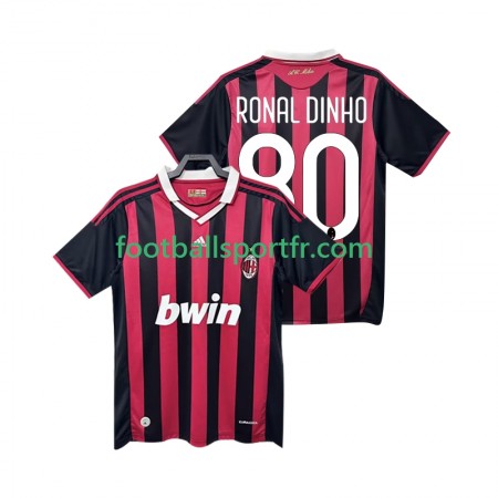 Tenue AC Milan RONALDINHO 80 2009 2010 Retro Domicile Maillot de Foot